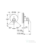 Grohe Atrio falsík alatti kád/zuhany csaptelep,Supersteel 24355DC0