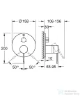 Grohe Essence egykaros falba épített csaptelep 3 fogyasztóhoz, supersteel 24092DC1
