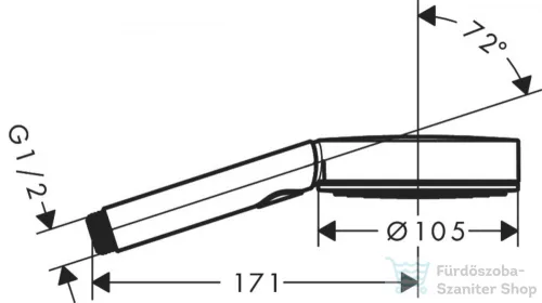 Hansgrohe Pulsify Select Kézizuhany 105, 3 jet Relaxation EcoSmart, matt fekete,  24111670