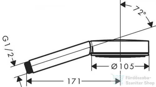 Hansgrohe PULSIFY S 105 kézizuhany, matt fekete 24120670