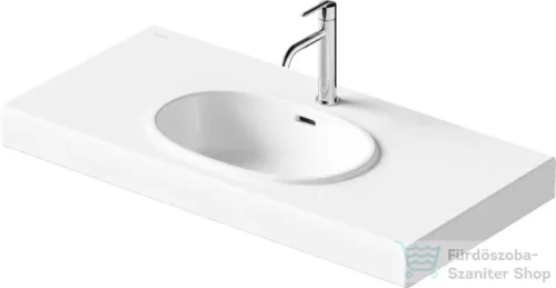Duravit BALCOON 100x48 cm-es falra, vagy bútorra szerelhető mosdó leeresztővel, Duarshield mázzal, fehér 241210AA00