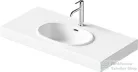Duravit BALCOON 100x48 cm-es falra, vagy bútorra szerelhető mosdó leeresztővel, Duarshield mázzal, matt fehér 241210AC00