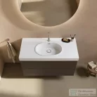 Duravit BALCOON 100x48 cm-es falra, vagy bútorra szerelhető mosdó leeresztővel, Duarshield mázzal, matt fehér 241210AC00