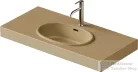 Duravit BALCOON 100x48 cm-es falra, vagy bútorra szerelhető mosdó leeresztővel, Duarshield mázzal, terra 241210AM00