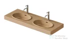 Duravit BALCOON 130x48 cm-es falra, vagy bútorra szerelhető dupla mosdó leeresztővel, Duarshield mázzal, matt terra 241213AM00