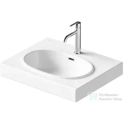   Duravit BALCOON 60x48 cm-es falra, vagy bútorra szerelhető mosdó leeresztővel, Duarshield mázzal, matt fehér 241260AC00