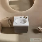 Duravit BALCOON 60x48 cm-es falra, vagy bútorra szerelhető mosdó leeresztővel, Duarshield mázzal, matt fehér 241260AC00