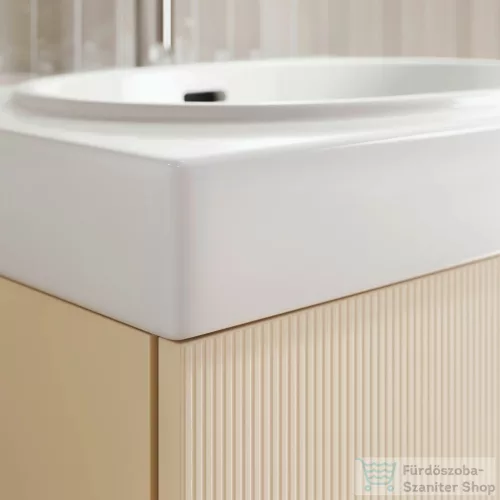 Duravit BALCOON 60x48 cm-es falra, vagy bútorra szerelhető mosdó leeresztővel, Duarshield mázzal, matt fehér 241260AC00