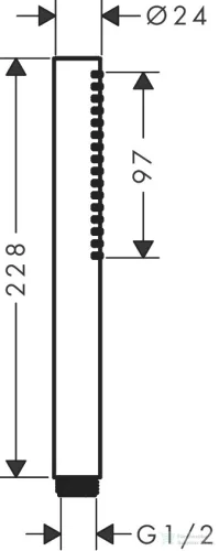 Hansgrohe PULSIFY S  Ecosmart+ 1 funkciós kézizuhany gégecső nélkül, polírozott arany hatású 24126990