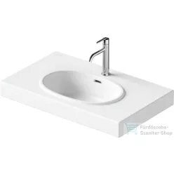   Duravit BALCOON 80x48 cm-es falra, vagy bútorra szerelhető mosdó leeresztővel, Duarshield mázzal, fehér 241280AA00