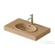 Duravit BALCOON 80x48 cm-es falra, vagy bútorra szerelhető mosdó leeresztővel, Duarshield mázzal, matt terra 241280AM00