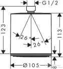 Hansgrohe PULSIFY S 105 fejzuhany,1 jet,szálcsiszolt bronz 24130140