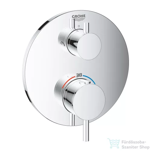 Grohe Atrio termosztátos zuhany keverő 2 kimenethez, beépített elzáró/váltó szeleppel, króm 24135003