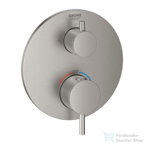 Grohe Atrio termosztátos zuhany keverő 2 kimenethez, beépített elzáró/váltó szeleppel, SuperSteel 24135DC3