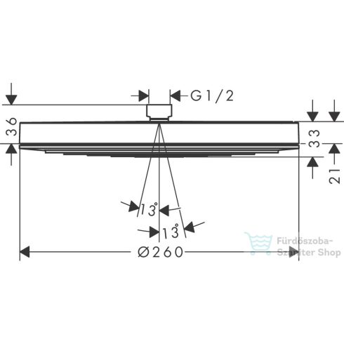 Hansgrohe Pulsify S 260 1 jet Ecosmart 26 cm-es fejzuhany,matt fehér/grafit 24141700