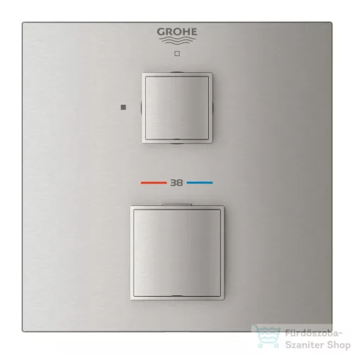 GROHE Grohtherm Cube termosztátos keverő 1 kimenethez,Supersteel 24153DC0
