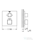 GROHE Grohtherm Cube termosztátos zuhanykeverő 2 kimenethez 24154000