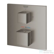   Grohe Grohtherm Cube termosztátos falsík alatti keverő 2 fogyasztóhoz,Brushed Hard Graphite 24154AL0