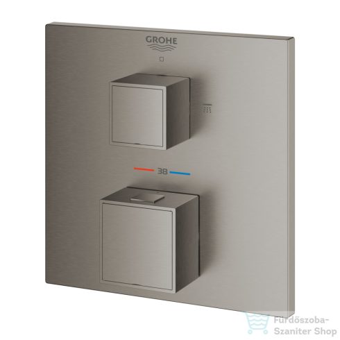 Grohe Grohtherm Cube termosztátos falsík alatti keverő 2 fogyasztóhoz,Brushed Hard Graphite 24154AL0