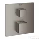 Grohe Grohtherm Cube Termosztátos kád keverő 2 kimenethez, beépített elzáró/váltó szeleppel, brushed hard grafit 24155AL0