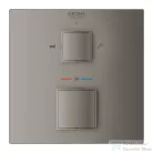 Grohe Grohtherm Cube Termosztátos kád keverő 2 kimenethez, beépített elzáró/váltó szeleppel, brushed hard grafit 24155AL0
