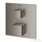 Grohe Grohtherm Cube Termosztátos kád keverő 2 kimenethez, beépített elzáró/váltó szeleppel, brushed hard grafit 24155AL0