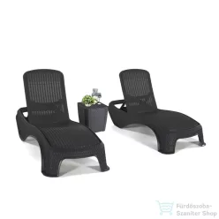   Curver Atlantic duo kerti nyugágy set Luzon asztallal grafit 241664K_217341_2