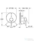 GROHE Essence egykaros falsík alatti csaptelep 2-utas váltóval, króm 24167001