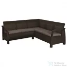 Curver Corfu relax műrattan kerti sarokgarnitúra barna