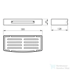 Sapho SMART polc, 300x45x128mm, matt inox (241738)