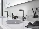 Grohe ESSENCE L magasított mosdó csaptelep automata leeresztővel,Hard Graphite 24174A01