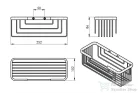 Sapho SMART Polc, 252x86x102mm, fekete (2419-14)