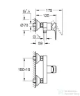 Grohe Quickfix START EDGE zuhany csaptelep zuhanyszett nélkül,króm 24197001