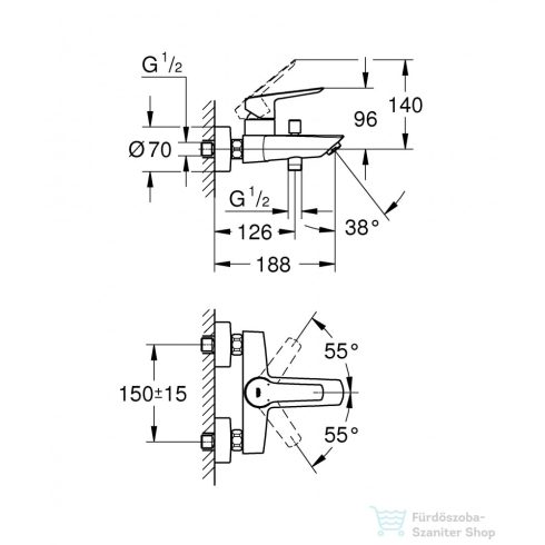 Grohe Start egykaros kádcsaptelep 24206002