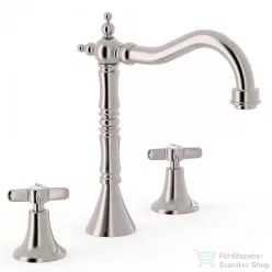   Tres TRES-CLASIC 3 üléses mosdócsaptelep, steel 24210501AC
