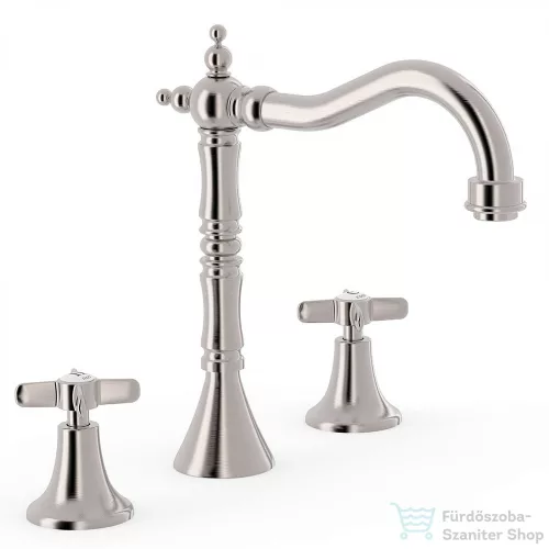 Tres TRES-CLASIC 3 üléses mosdócsaptelep, steel 24210501AC