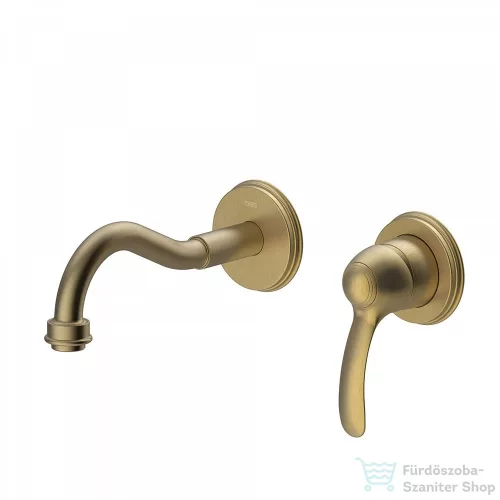 TRES TRES-CLASIC Fali mosdó csaptelep, leeresztő nélkül,  210 mm, matt bronz, 24220001LM