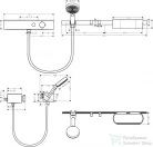 Hansgrohe Showertablet Select termosztátos zuhanycsaptelep zuhany-és tárolószettel, matt fekete 24250670