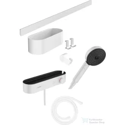   Hansgrohe Showertablet Select termosztátos zuhanycsaptelep zuhany-és tárolószettel, matt fehér 24250700