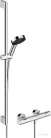 Hansgrohe Ecostat Fine termosztátos zuhany csaptelep,Pulsify Select S 90 cm-es rudas zuhanyszettel,króm 24261000