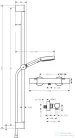 Hansgrohe Ecostat Fine termosztátos zuhany csaptelep,Pulsify Select S 90 cm-es rudas zuhanyszettel,matt fekete 24261670