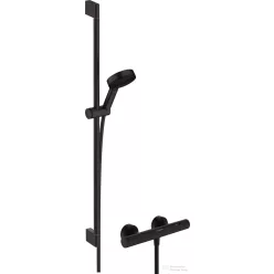   Hansgrohe Ecostat Element termosztátos zuhany csaptelep,Pulsify Select S 90 cm-es rudas zuhanyszettel,matt fekete 24271670