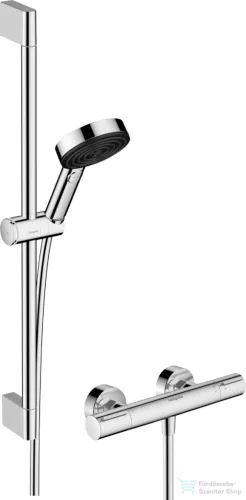 Hansgrohe Ecostat Element termosztátos zuhany csaptelep,Pulsify Select S 65 cm-es rudas zuhanyszettel,króm 24272000