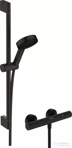 Hansgrohe Ecostat Element termosztátos zuhany csaptelep,Pulsify Select S 65 cm-es rudas zuhanyszettel,matt fekete 24272670
