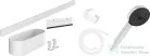 Hansgrohe Wallstoris kézizuhany szett 105, 3 jet EcoSmart Activation, zuhanyrúd 70 cm, tároló szett, matt fehér 24291700