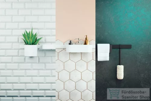 Hansgrohe Wallstoris kézizuhany szett 105, 3 jet EcoSmart Activation, zuhanyrúd 70 cm, tároló szett, matt fehér 24291700
