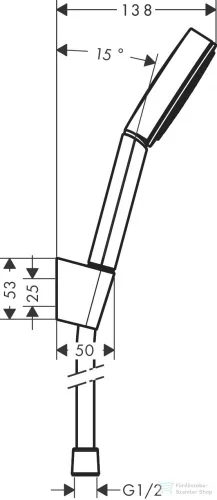 Hansgrohe Pulsify S zuhanyszett 105, 1 jet, 125 cm-es gégecsővel, matt fehér 24301700