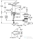 Grohe SWIFT  S mosdó csaptelep automata leeresztővel,Króm 24316001