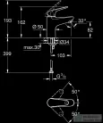 Grohe QuickFix SWIFT S láncos mosdó csaptelep, króm 24317001