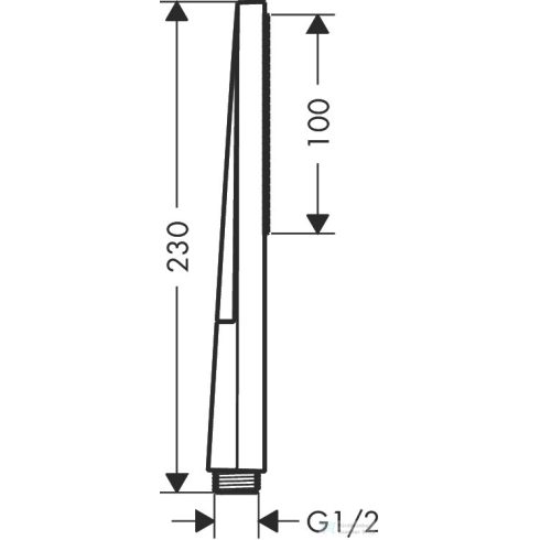 Hansgrohe PULSIFY E Ecosmart+ kézizuhany,1 jet, szálcsiszolt bronz 24321140